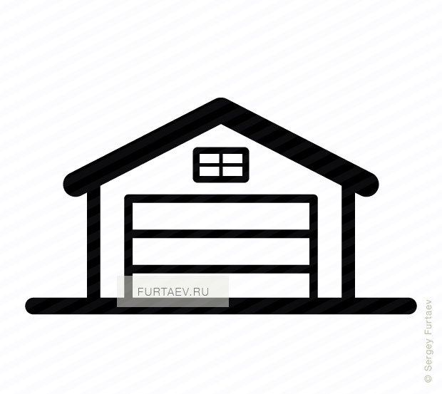 620x553 Hd Vector Icon Of Building With Automatic Door