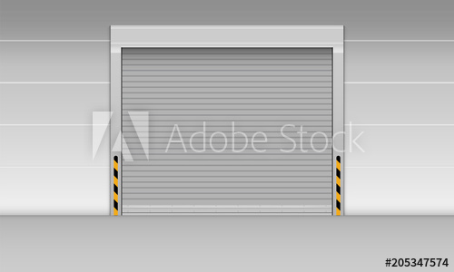 500x300 High Speed Rolling Door Of Storage Warehouse, Shutter Door, Vector