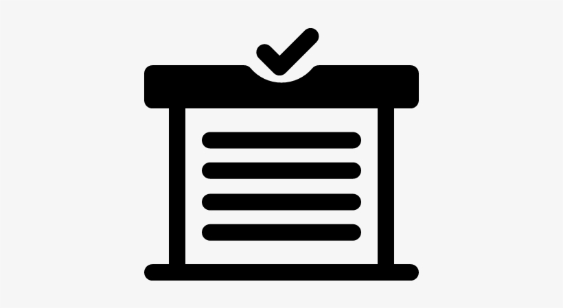 820x449 Garage Door Closed With Check Mark Vector