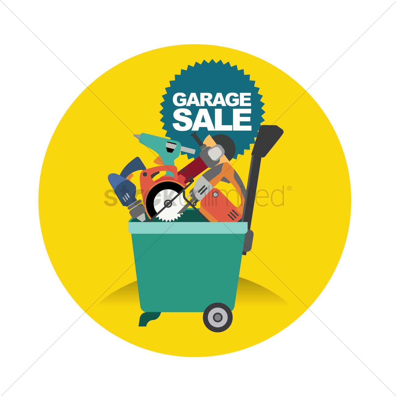 1300x1300 Garage Sale Vector Image