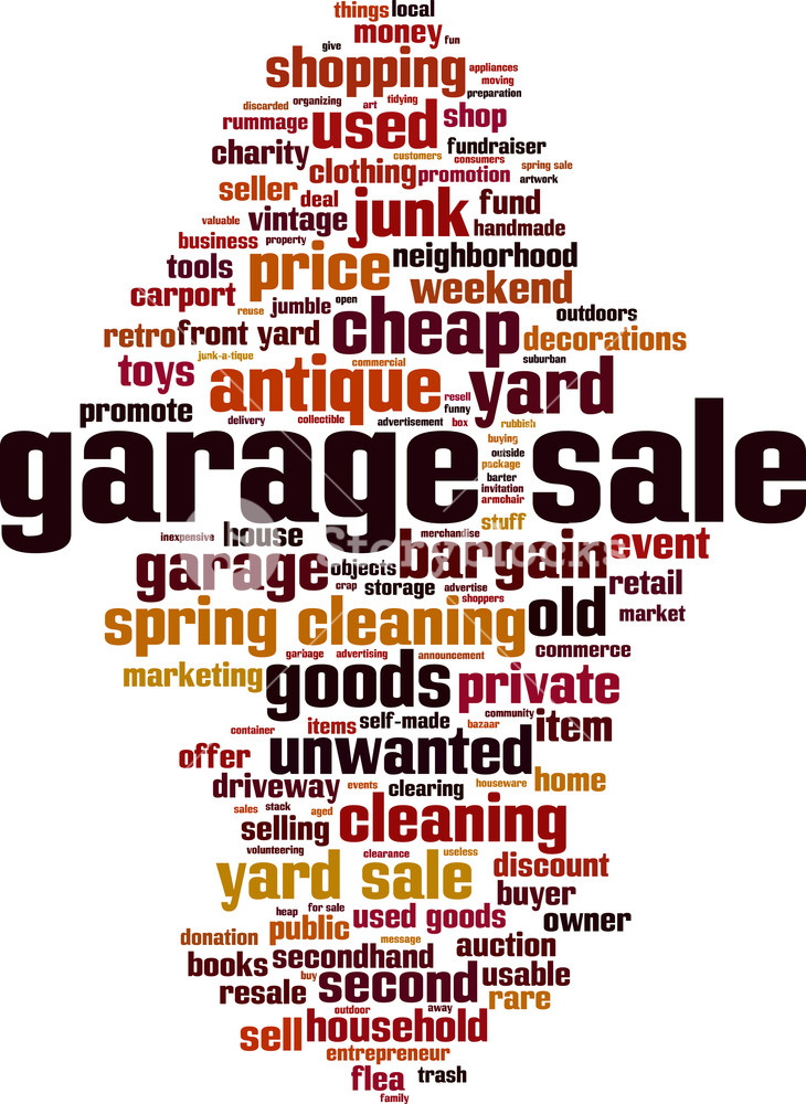 730x1000 Garage Sale Word Cloud Concept Vector Illustration Royalty Free