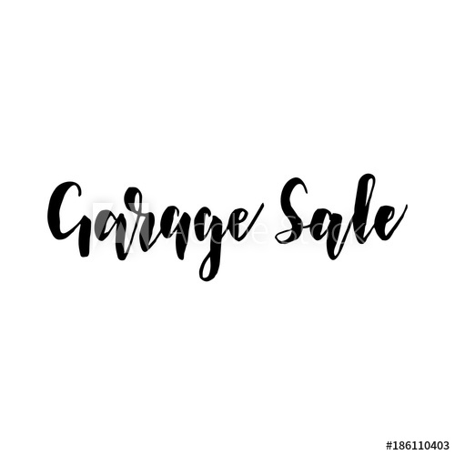 500x500 Lettering Garage Sale Vector Illustration