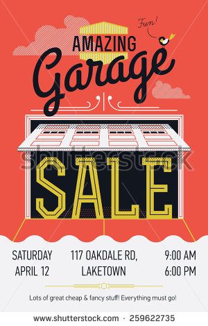 300x470 Creative Vector Garage Or Yard Sale Event Announcement Printable