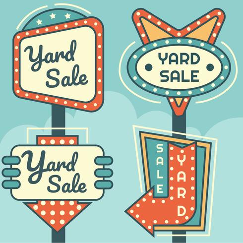 490x490 Yard Sale Sign Vector Pack