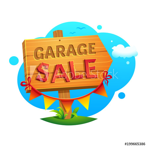 500x500 Garage Sale, Vector Illustration
