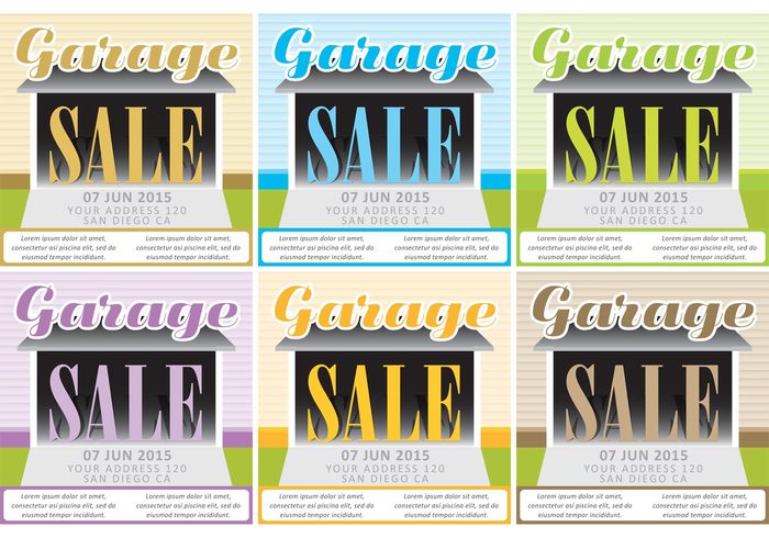 700x490 Garage Sale Vector Backgrounds