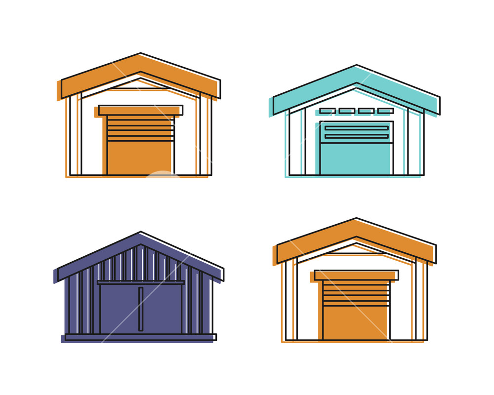 Garage Icon Set Color Outline Set Of Garage Vector Icons For Web 1000x800 Garage Icon Set Color Outline Set Of Garage Vector Icons For Web
