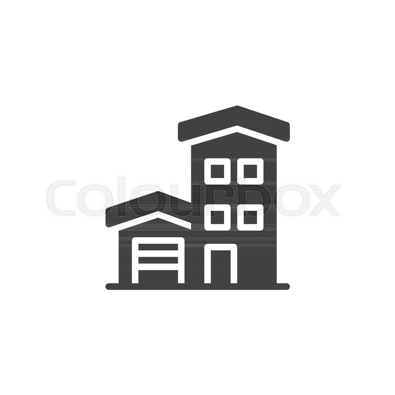 House With Garage Vector Icon Filled Stock Vector Colourbox 800x800 House With Garage Vector Icon Filled Stock Vector Colourbox