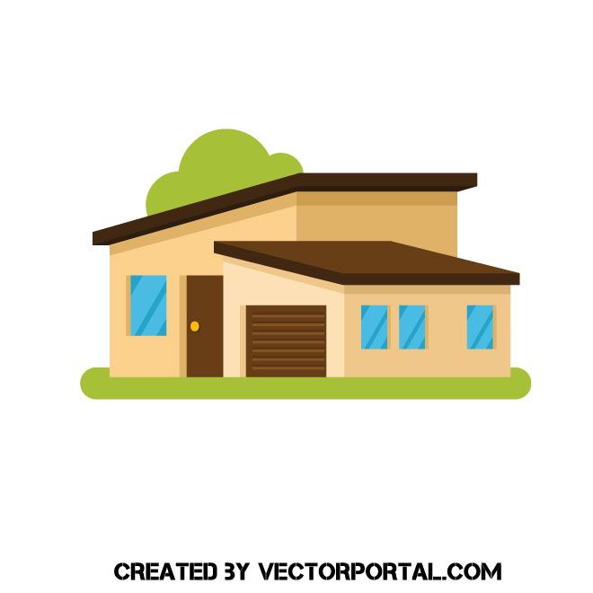 Rural House With A Garage Vector Image Architecture Vector 660x660 Rural House With A Garage Vector Image Architecture Vector