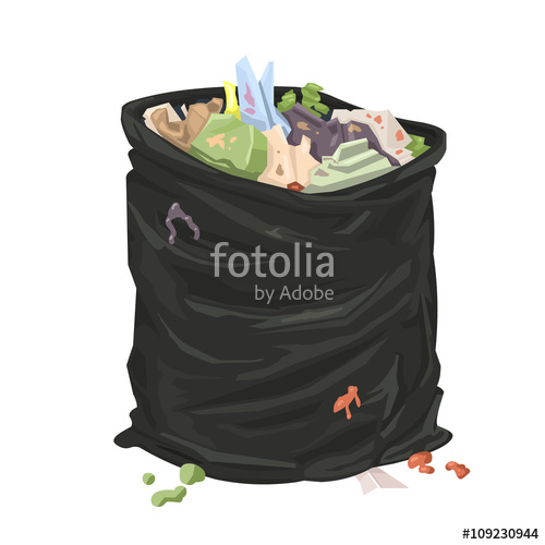 Vector Icon Illustration Of An Open Black Bin Sack Open Trash 500x500 Vector Icon Illustration Of An Open Black Bin Sack Open Trash