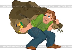 Cartoon Man In Green Top Carries Huge Garbage Bag 300x212 Cartoon Man In Green Top Carries Huge Garbage Bag