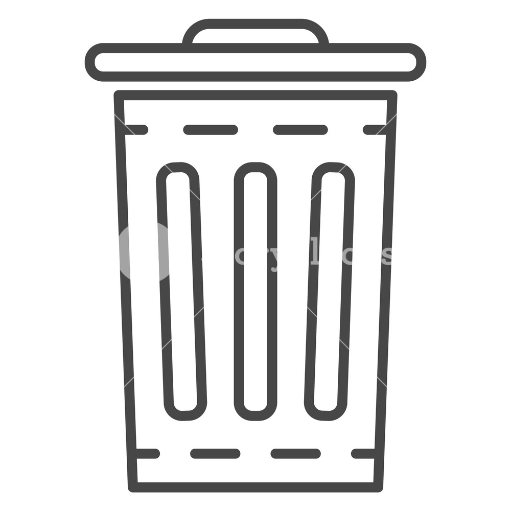Garbage Bn Outline Garbage Bin Vector Icon For Web Design 1000x1000 Garbage Bn Outline Garbage Bin Vector Icon For Web Design