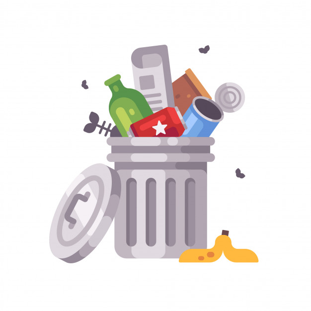 Trash Can Full Of Trash Garbage Bin With Tin Cans, Bottles 626x626 Trash Can Full Of Trash Garbage Bin With Tin Cans, Bottles