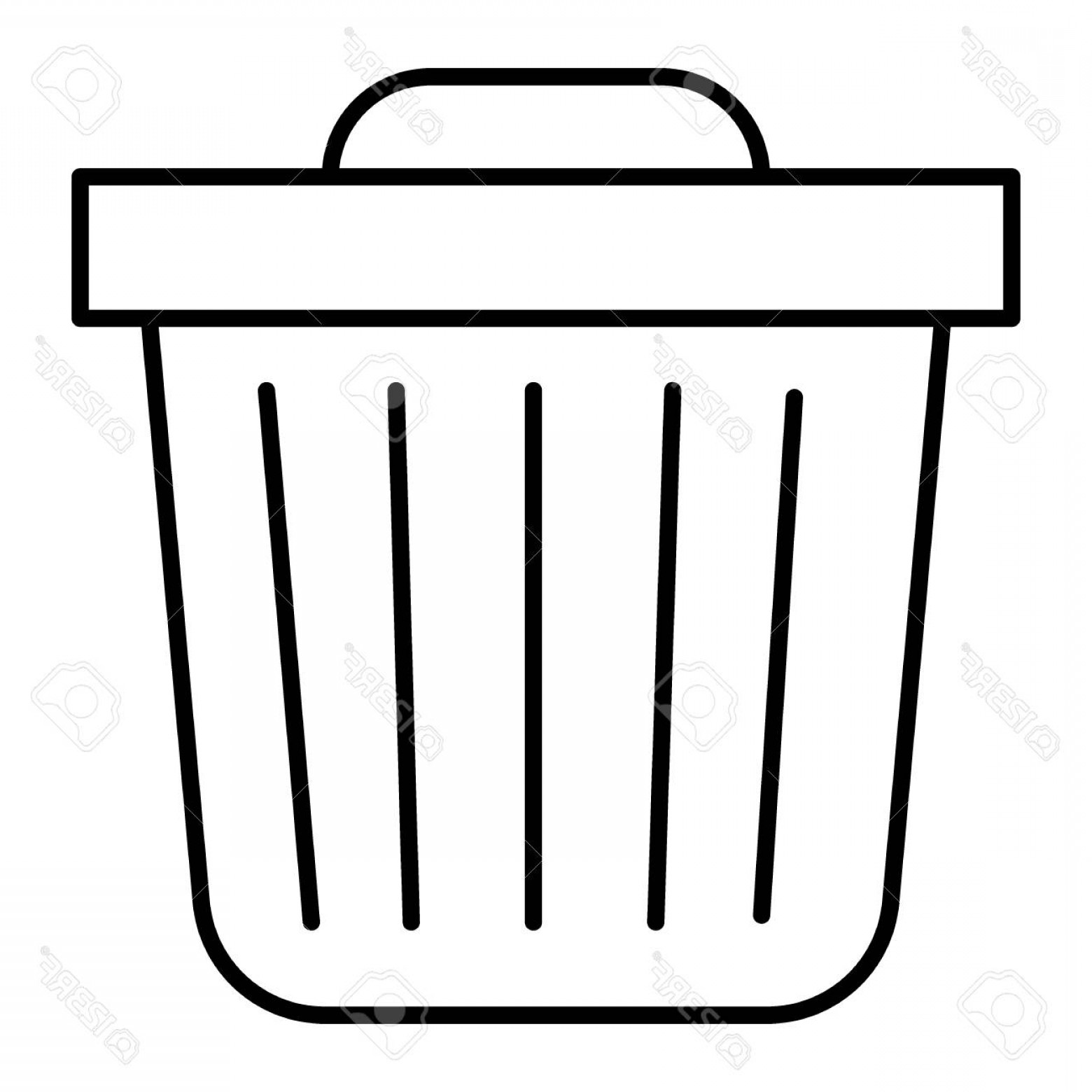 Phototrash Bin Thin Line Icon Trash Can Vector Illustration 1560x1560 Phototrash Bin Thin Line Icon Trash Can Vector Illustration