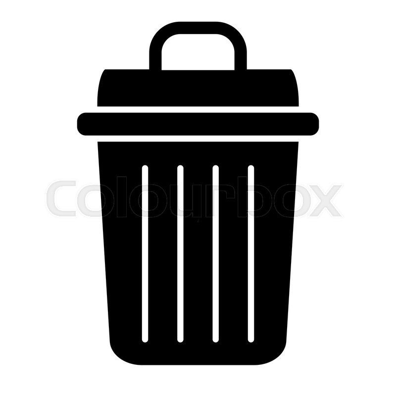 Trash Can Solid Icon Bin Vector Stock Vector Colourbox 800x800 Trash Can Solid Icon Bin Vector Stock Vector Colourbox