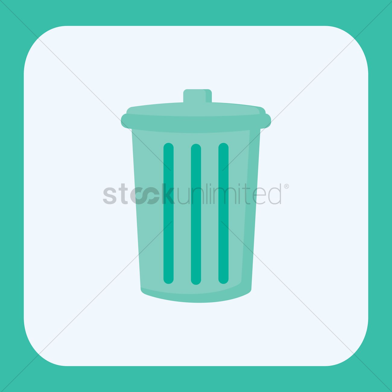 Free A Trash Can Vector Image 1300x1300 Free A Trash Can Vector Image