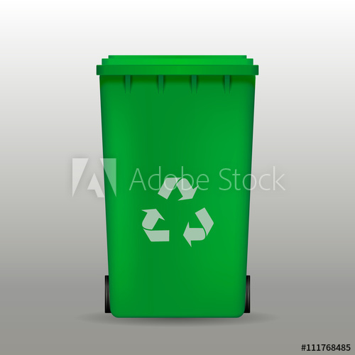 Vector Green Recycle Garbage Can Vector Illustration 500x500 Vector Green Recycle Garbage Can Vector Illustration