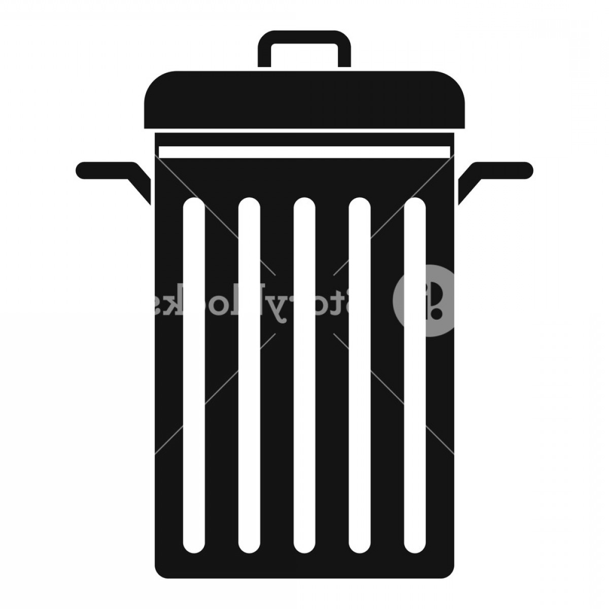 Metal Trash Can Icon Simple Illustration Of Metal Trash Can Vector 1200x1200 Metal Trash Can Icon Simple Illustration Of Metal Trash Can Vector