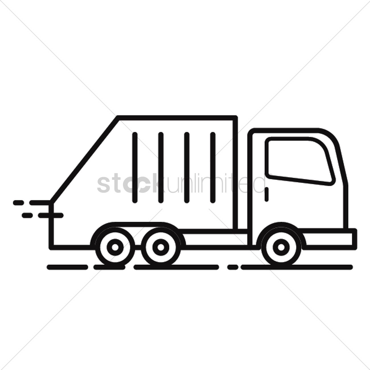 1300x1300 Garbage Truck Vector Image