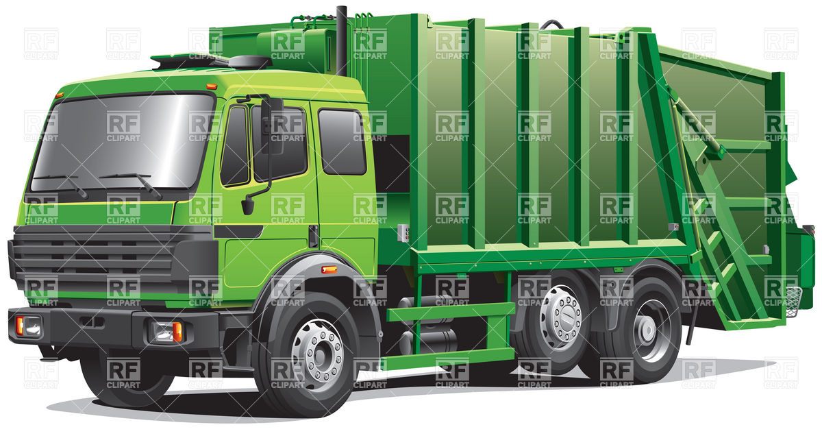 1200x639 Modern Garbage Truck, Dustcart Vector Image Of Transportation