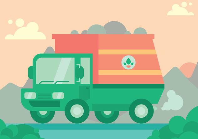 632x443 Garbage Truck Vector Set Free Vector Download Cannypic