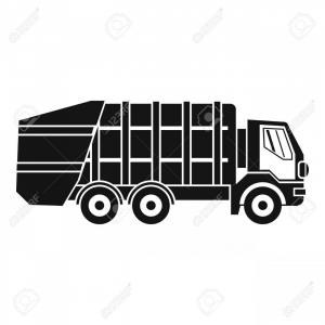 300x300 Photostock Vector Garbage Truck Icon Simple Illustration