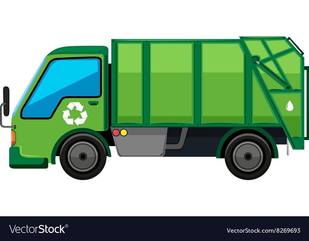 Garbage Truck Vector Art at Collection of Garbage