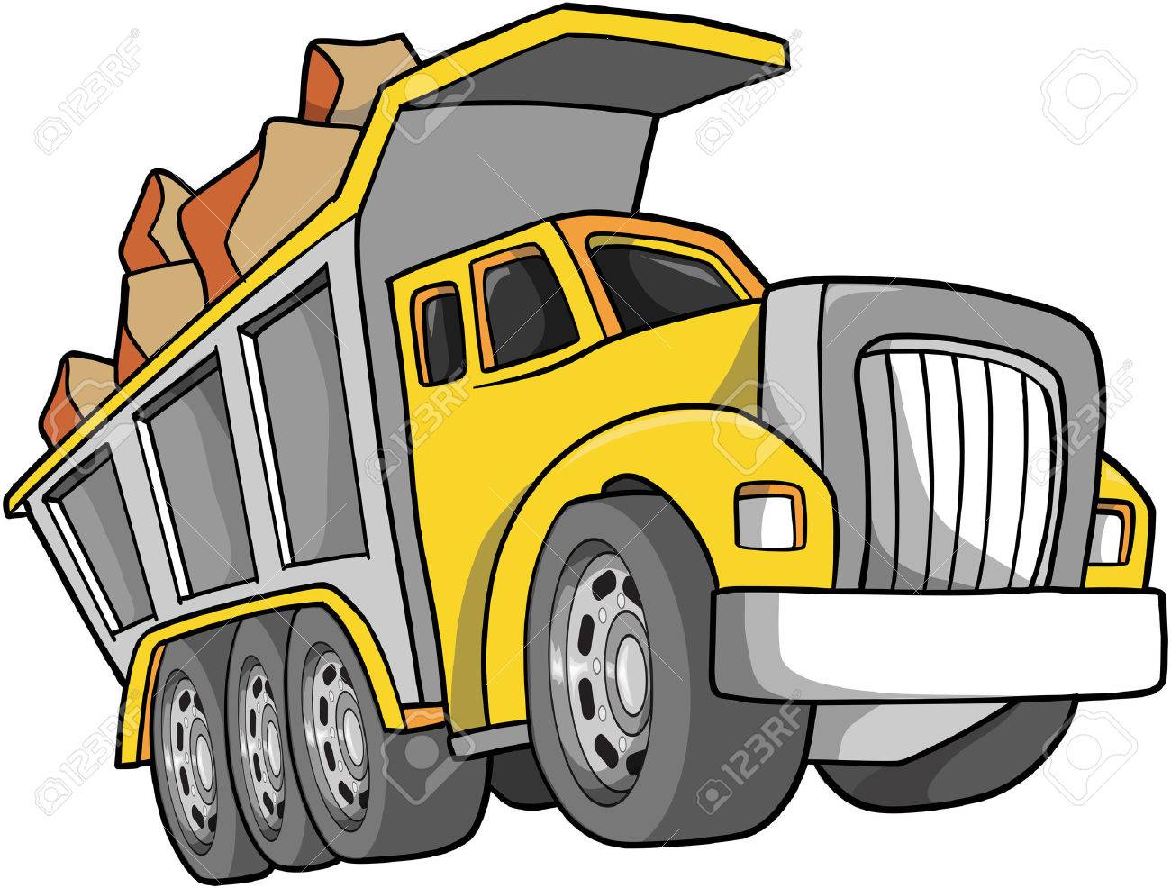 1300x986 Yellow Dump Truck Clipart