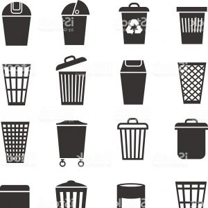 300x300 Trash Can Waste Basket And Bin Garbage Vector Icons Gm Studiogrfx