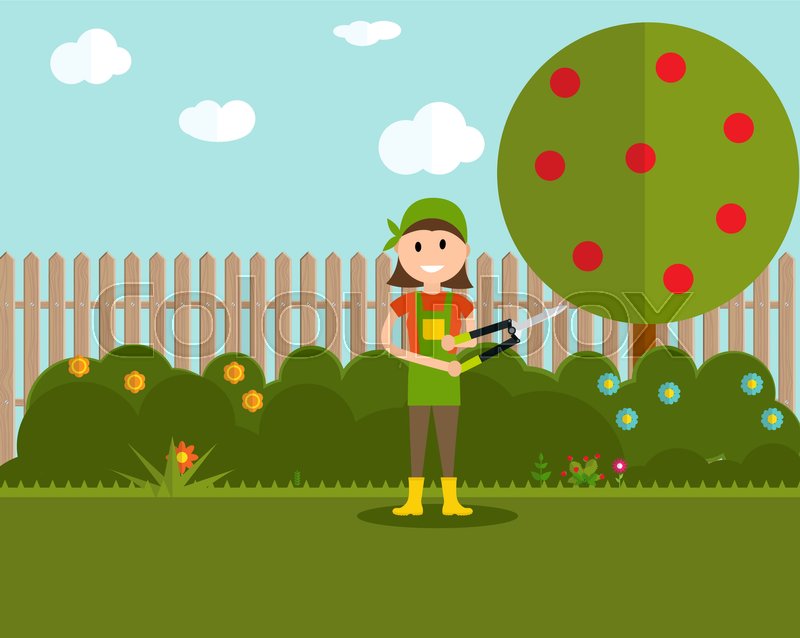 Garden Background Vector Illustration Stock Vector Colourbox 800x638 Garden Background Vector Illustration Stock Vector Colourbox