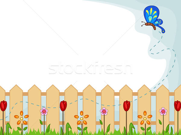 Garden Background Vector Illustration Lenm 600x448 Garden Background Vector Illustration Lenm