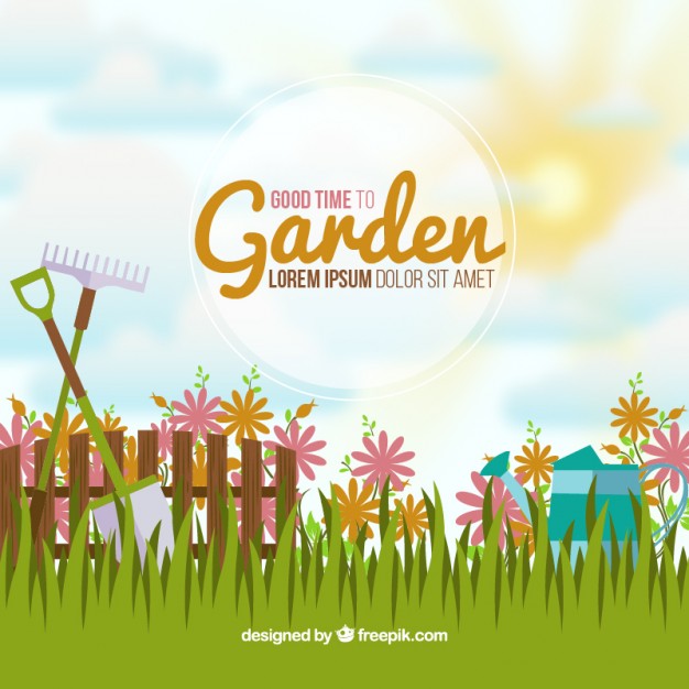 Idyllic Garden Background Vector Free Download 626x626 Idyllic Garden Background Vector Free Download