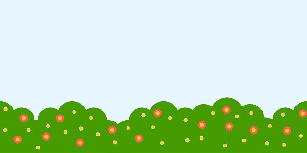 Repeat Background, Garden Landscape Theme Flat Design 980x490 Repeat Background, Garden Landscape Theme Flat Design