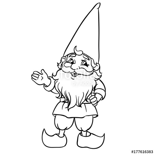 Гномы раскраска для детей распечатать Garden Gnome Vector at Vectorified.com Collection of Garden Gnome Vector free fo