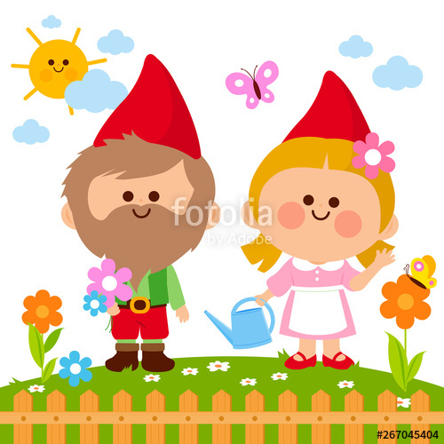 500x500 Cute Garden Gnomes In The Garden Stock Image And Royalty Free