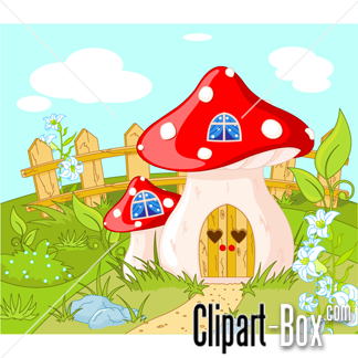 324x324 Garden Gnome Village Clipart Gnome House Royalty Free Vector