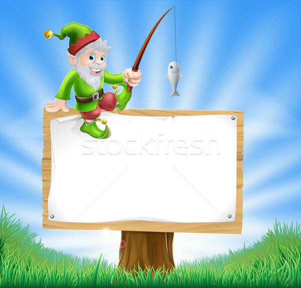 600x574 Garden Gnome Or Elf Sign Vector Illustration Christos Georghiou