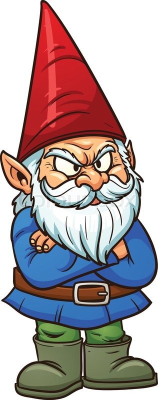 316x800 Angry Garden Gnome Vector Stock Vector Colourbox