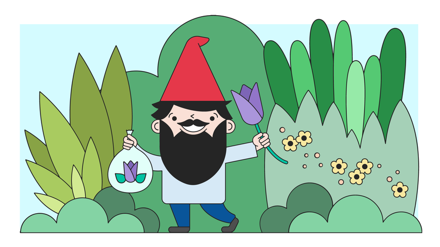 871x490 Gnome Garden Vector