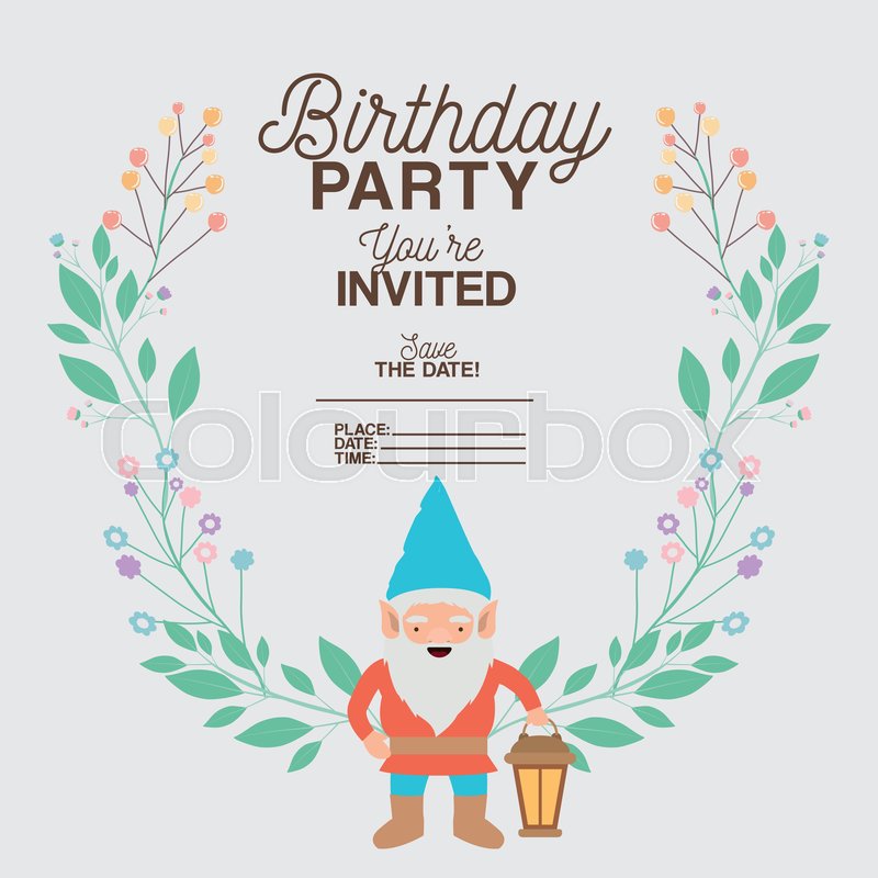 800x800 Gnome Character In The Garden Vector Stock Vector Colourbox