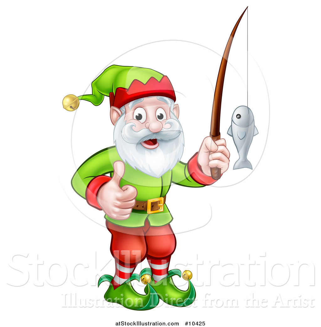 1024x1044 Vector Illustration Of A Happy Garden Gnome Or Christmas Elf