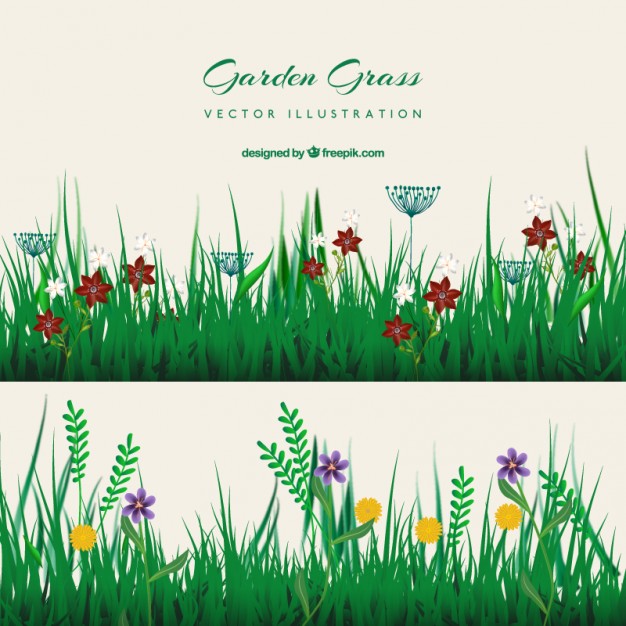 626x626 Beautiful And Colorful Garden Silhouette Vector Free Download