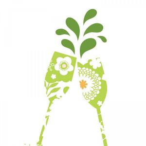 300x300 Green And Golden Garden Silhouettes Vector Newwaysys
