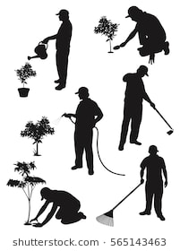 201x280 Collection Of 'gardening Silhouette' Download More Than Images