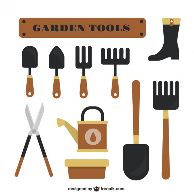 626x626 Garden Tools Flat Design Set Vector Free Download