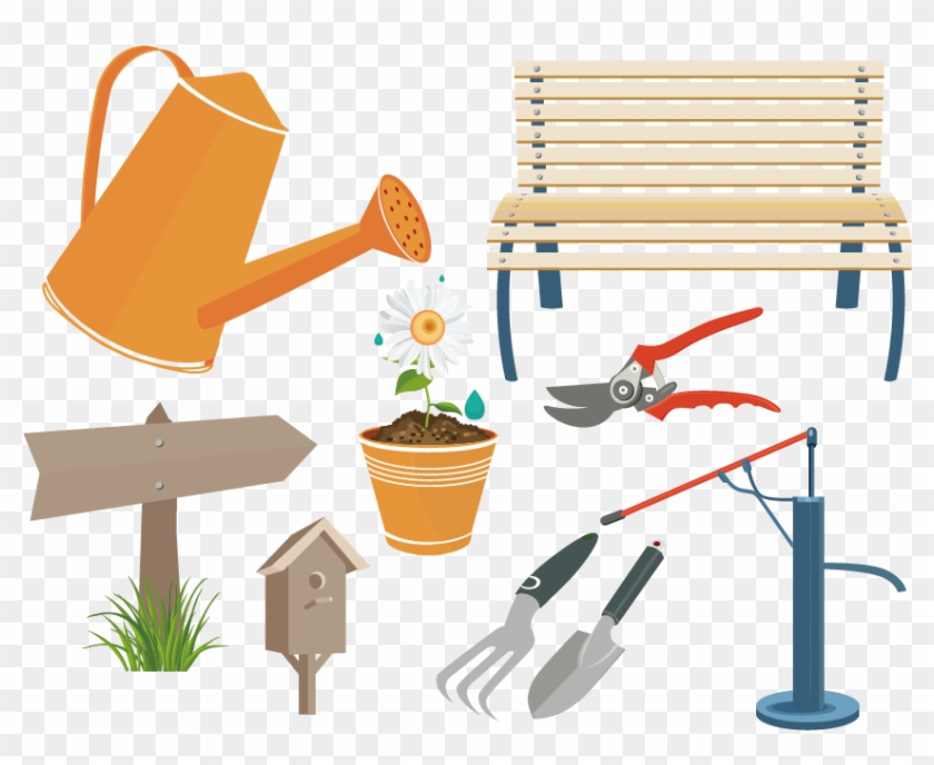 840x688 Vector Gardening Tools