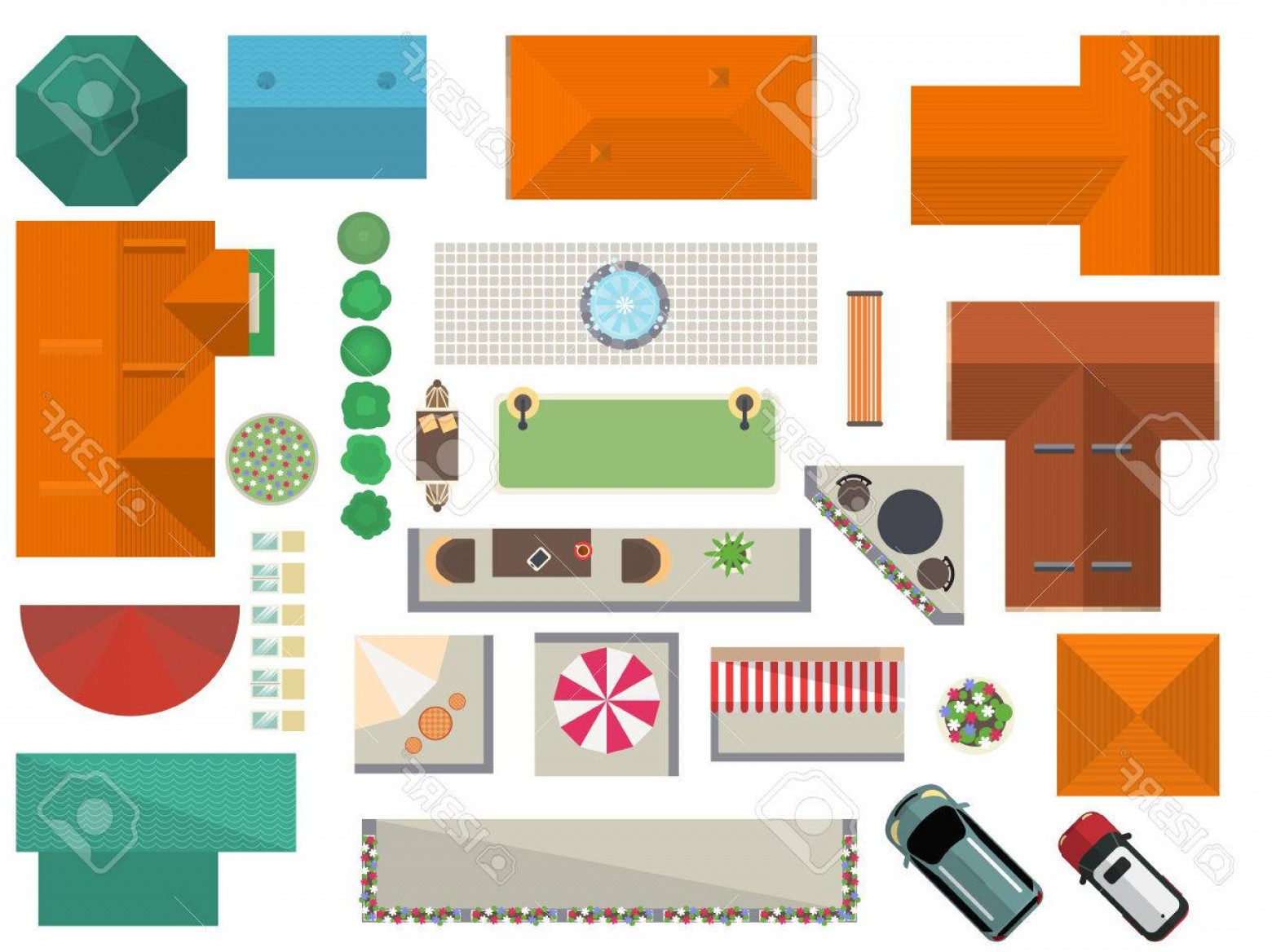 1560x1168 Plan View Landscape Vector Wallkeeper