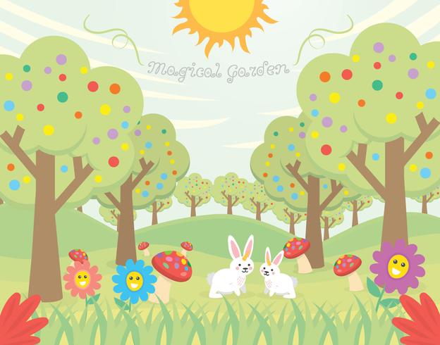 624x490 Magical Garden Vector