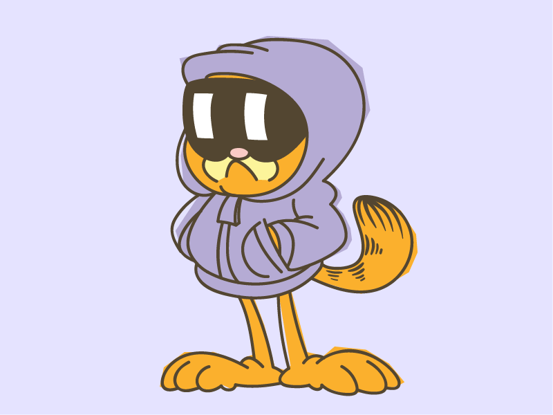 800x600 Garfield Line Sticker