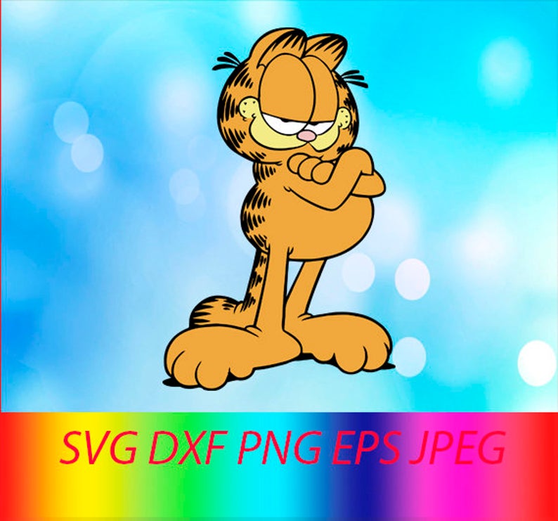 794x741 Garfield Vector Layered Silhouette Cameo Cricut Etsy